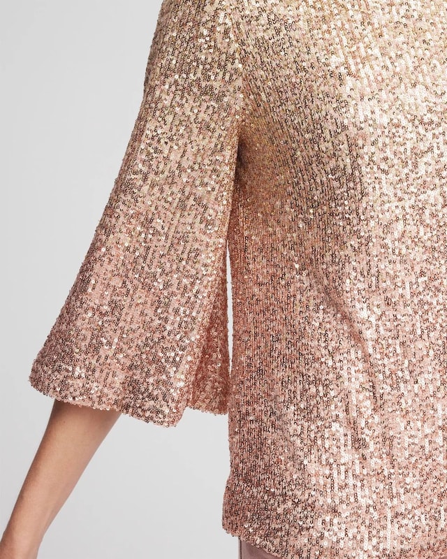 Ombre Sequin Tee - image 4